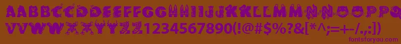 Crittera Font – Purple Fonts on Brown Background