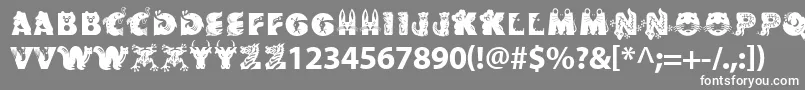 フォントCrittera – 灰色の背景に白い文字