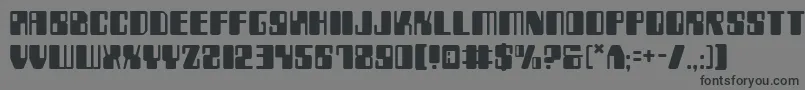 Zyborgs Font – Black Fonts on Gray Background