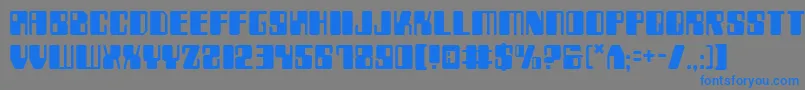 Zyborgs Font – Blue Fonts on Gray Background