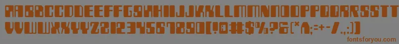 Zyborgs Font – Brown Fonts on Gray Background