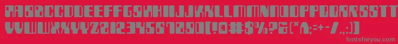 Zyborgs Font – Gray Fonts on Red Background