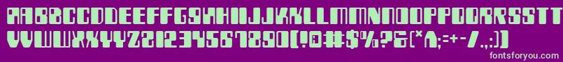 Zyborgs Font – Green Fonts on Purple Background