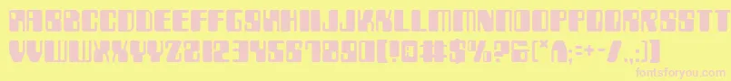 Zyborgs Font – Pink Fonts on Yellow Background