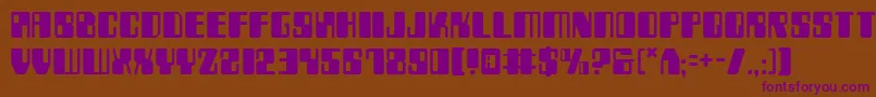 Zyborgs Font – Purple Fonts on Brown Background