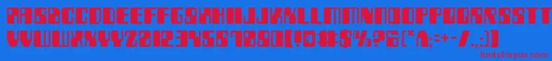 Zyborgs Font – Red Fonts on Blue Background