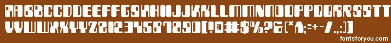 Zyborgs-fontti – valkoiset fontit ruskealla taustalla