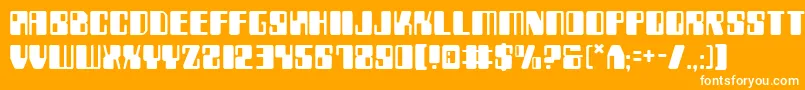 Zyborgs Font – White Fonts on Orange Background