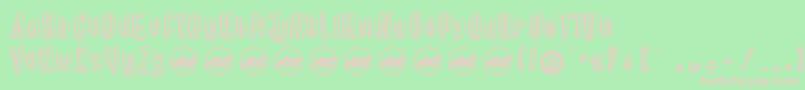 BrainfishRushPersonaluseonly Font – Pink Fonts on Green Background