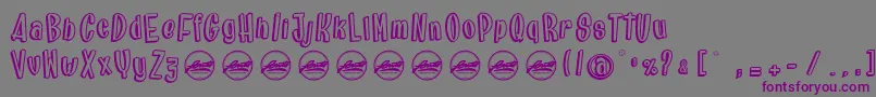 BrainfishRushPersonaluseonly Font – Purple Fonts on Gray Background