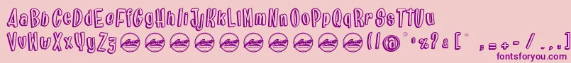 BrainfishRushPersonaluseonly Font – Purple Fonts on Pink Background