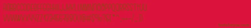 fuente EscalopeSoft – Fuentes Marrones Sobre Fondo Rojo