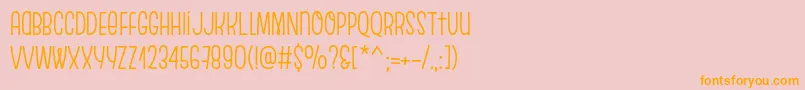 EscalopeSoft Font – Orange Fonts on Pink Background