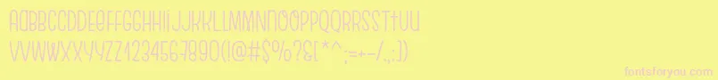 EscalopeSoft-Schriftart – Rosa Schriften auf gelbem Hintergrund