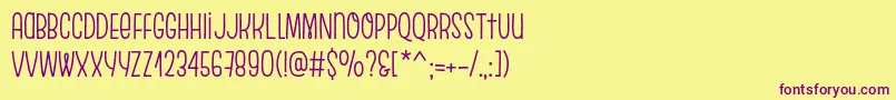EscalopeSoft Font – Purple Fonts on Yellow Background