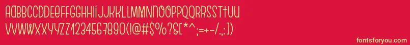 EscalopeSoft Font – Yellow Fonts on Red Background
