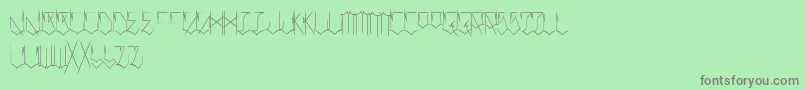 Fonte LocalsOnly – fontes cinzas em um fundo verde