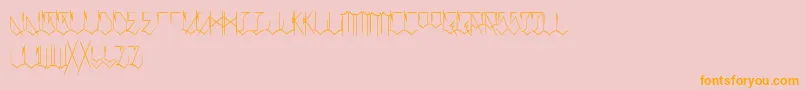LocalsOnly-Schriftart – Orangefarbene Schriften auf rosa Hintergrund