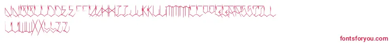 フォントLocalsOnly – 白い背景に赤い文字