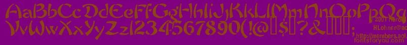 Chowfun ffy Font – Brown Fonts on Purple Background