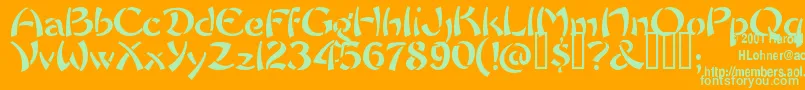 Chowfun ffy Font – Green Fonts on Orange Background