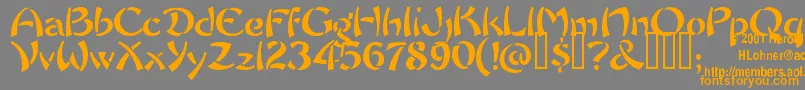 Chowfun ffy Font – Orange Fonts on Gray Background