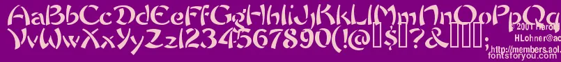 Chowfun ffy Font – Pink Fonts on Purple Background