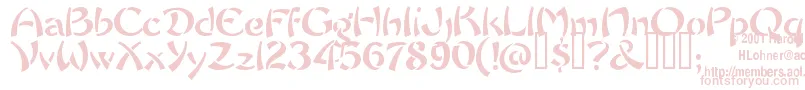 Chowfun ffy Font – Pink Fonts on White Background