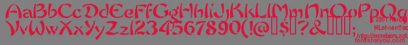 Chowfun ffy Font – Red Fonts on Gray Background