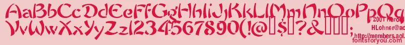 Chowfun ffy Font – Red Fonts on Pink Background