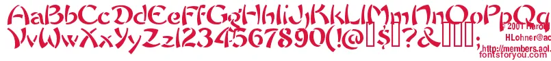 Chowfun ffy Font – Red Fonts on White Background