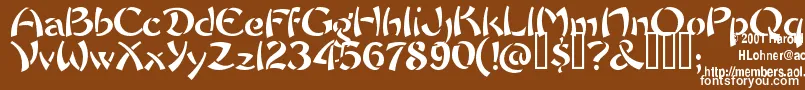 Chowfun ffy Font – White Fonts on Brown Background