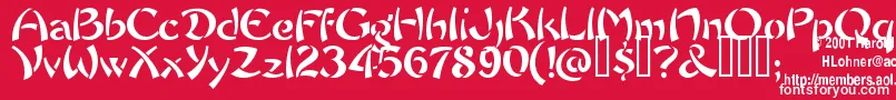 Chowfun ffy Font – White Fonts on Red Background