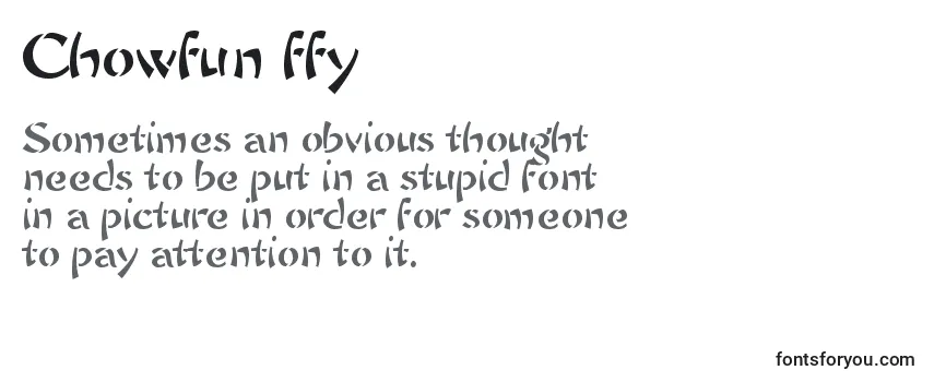 Review of the Chowfun ffy Font