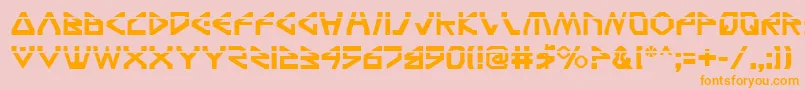 TerraFirmaLaser Font – Orange Fonts on Pink Background