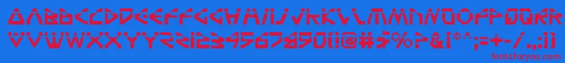 TerraFirmaLaser Font – Red Fonts on Blue Background