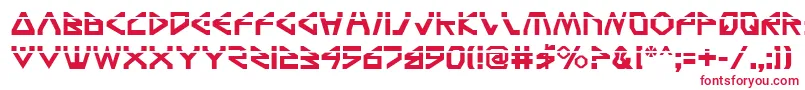 フォントTerraFirmaLaser – 白い背景に赤い文字