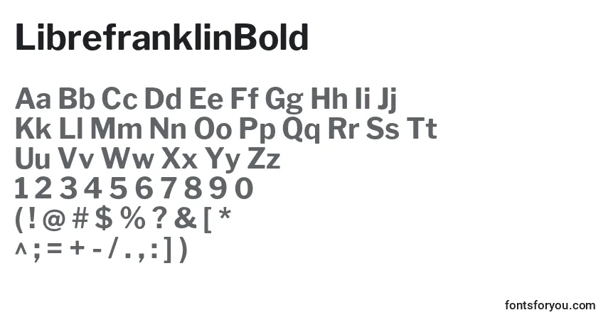 A fonte LibrefranklinBold (73932) – alfabeto, números, caracteres especiais