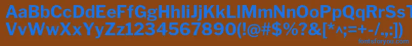 LibrefranklinBold Font – Blue Fonts on Brown Background