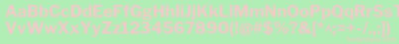 LibrefranklinBold Font – Pink Fonts on Green Background