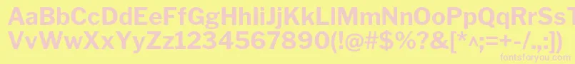 LibrefranklinBold Font – Pink Fonts on Yellow Background