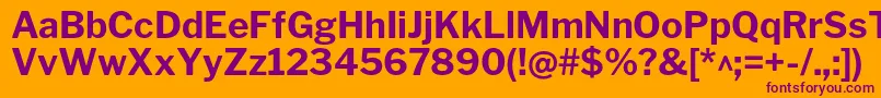 LibrefranklinBold Font – Purple Fonts on Orange Background