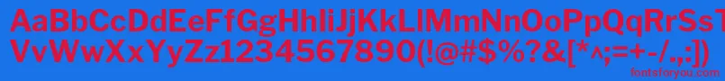 LibrefranklinBold Font – Red Fonts on Blue Background