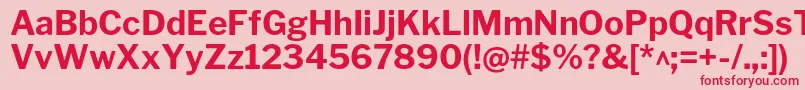 LibrefranklinBold Font – Red Fonts on Pink Background