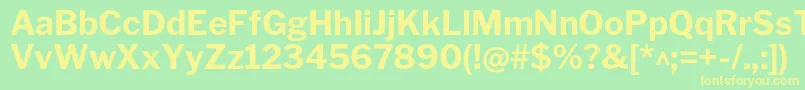 LibrefranklinBold Font – Yellow Fonts on Green Background