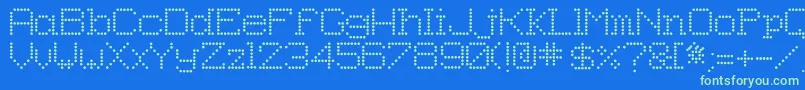 8pin Font – Green Fonts on Blue Background