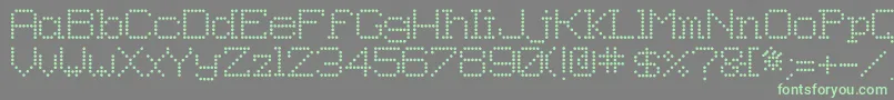 8pin Font – Green Fonts on Gray Background