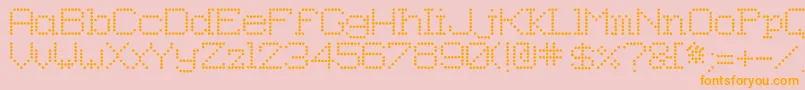 Więcej informacji o czcionce 8pin Czcionka 8pin – pomarańczowe czcionki na różowym tle