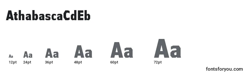 AthabascaCdEb Font Sizes