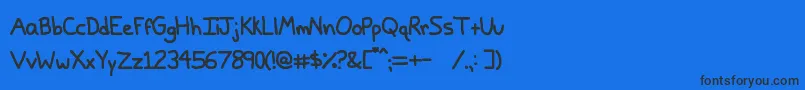 PapaGrape Font – Black Fonts on Blue Background